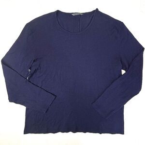 John Varvatos USA Womens Large Wool‎ Blend Pullover Sweater Purple Blue